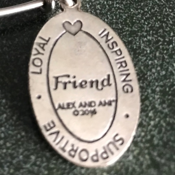 Alex And Ani Expandable Wire Bangle Bracelet Friend Charm 2016 - Picture 16 of 16